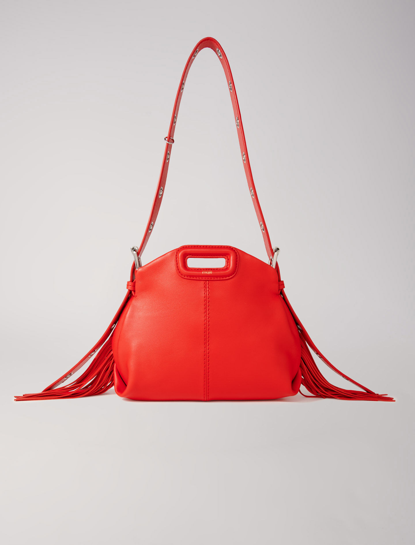 Smooth leather mini Miss M bag Red For Women Maje