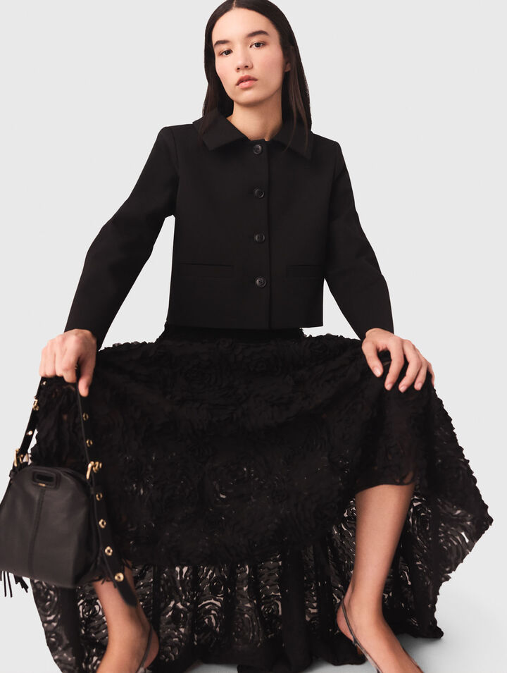 Jupe longue brod&eacute;e