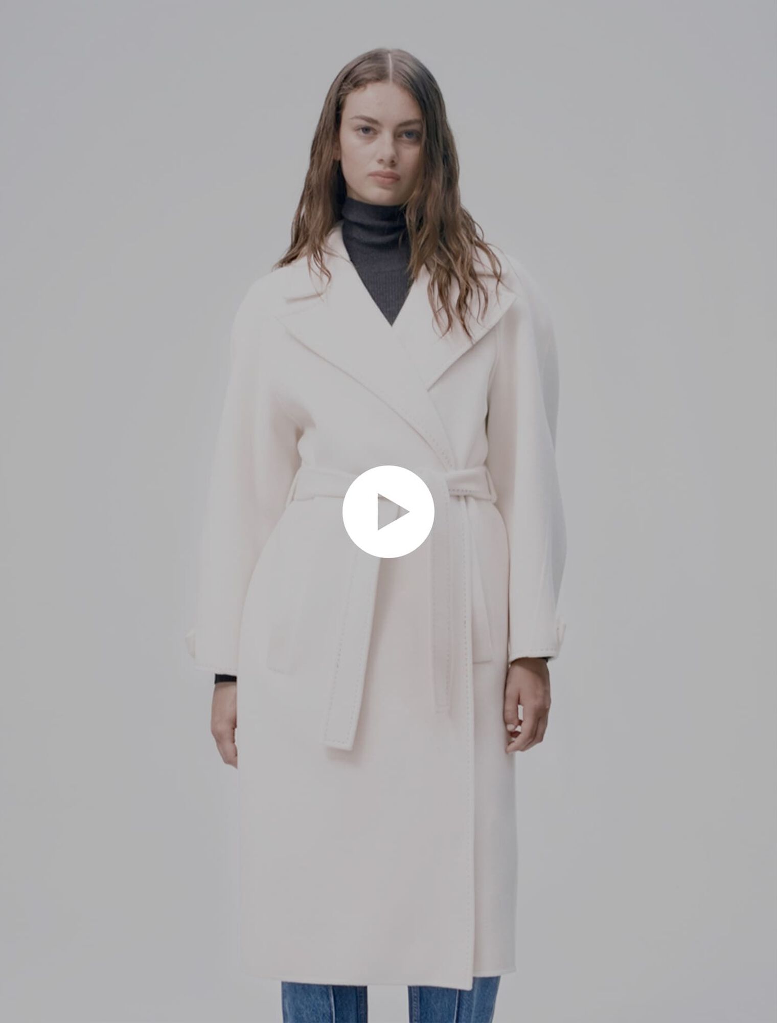 Manteau mi-long double face