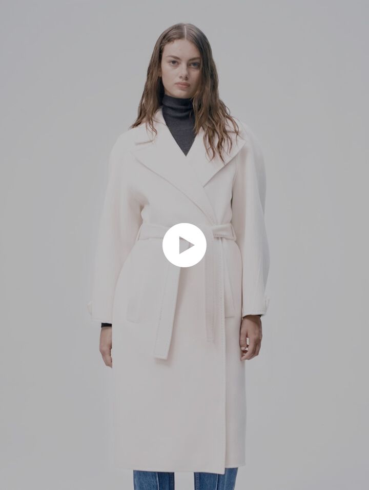 Double-faced mid-length coat