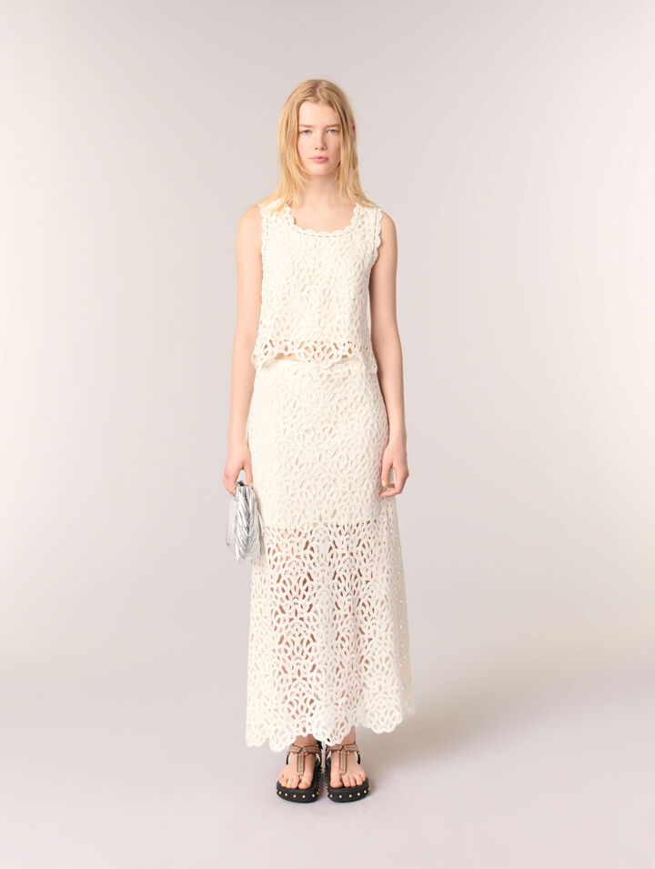Jupe longue en crochet