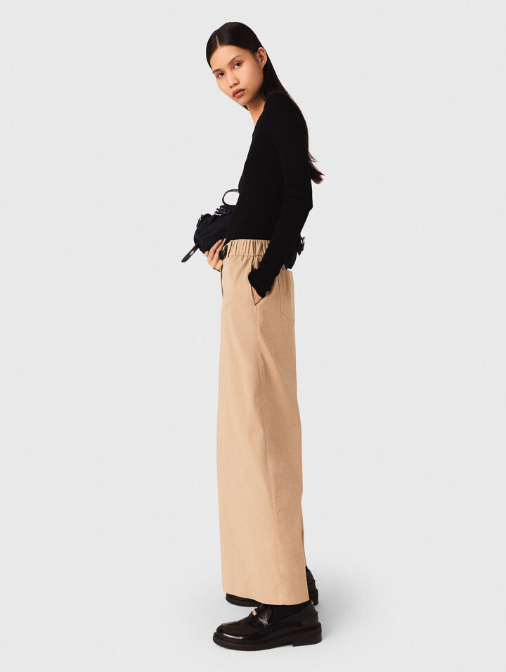 Pantalon large en coton
