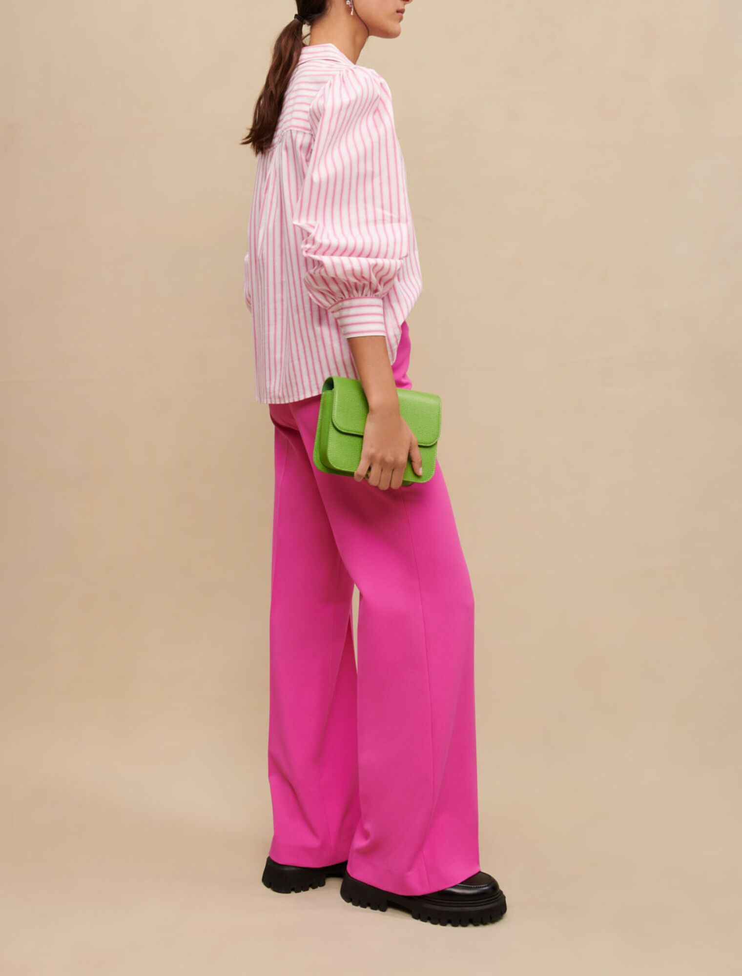 Chemise rayée manches volumineuses
