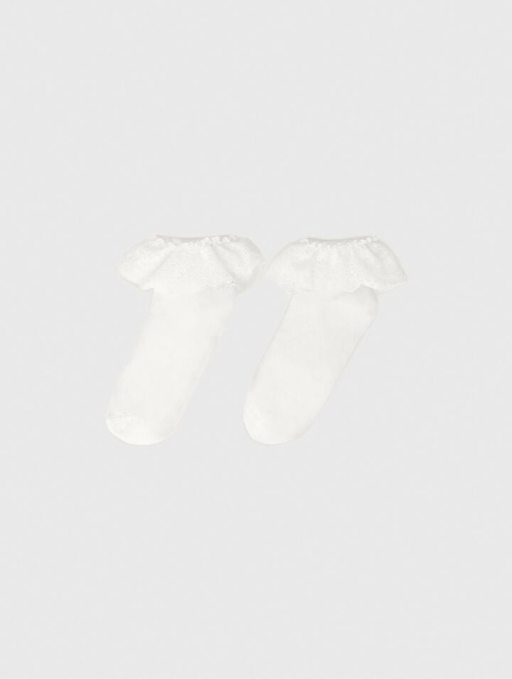 Chaussettes à volants dentelle