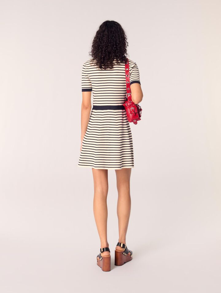 Rib knit mini dress