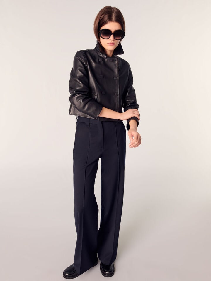 Pantalon de tailleur avec pli