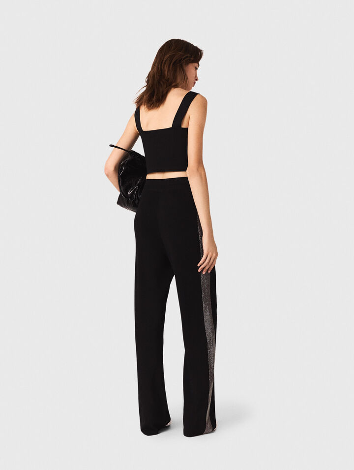 Crop top en maille à bretelles