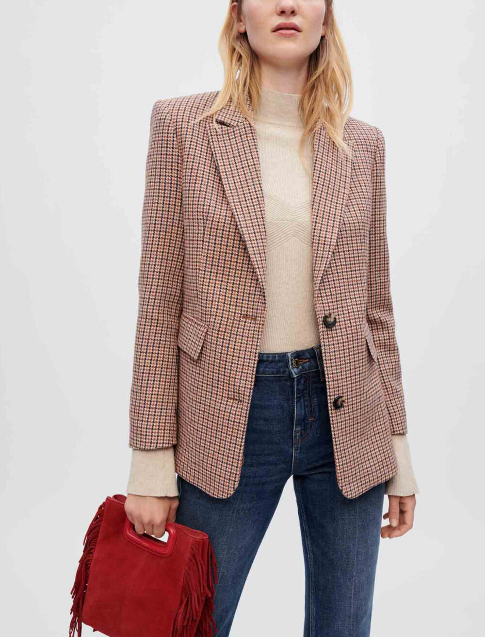Veste pied de poule maje deals