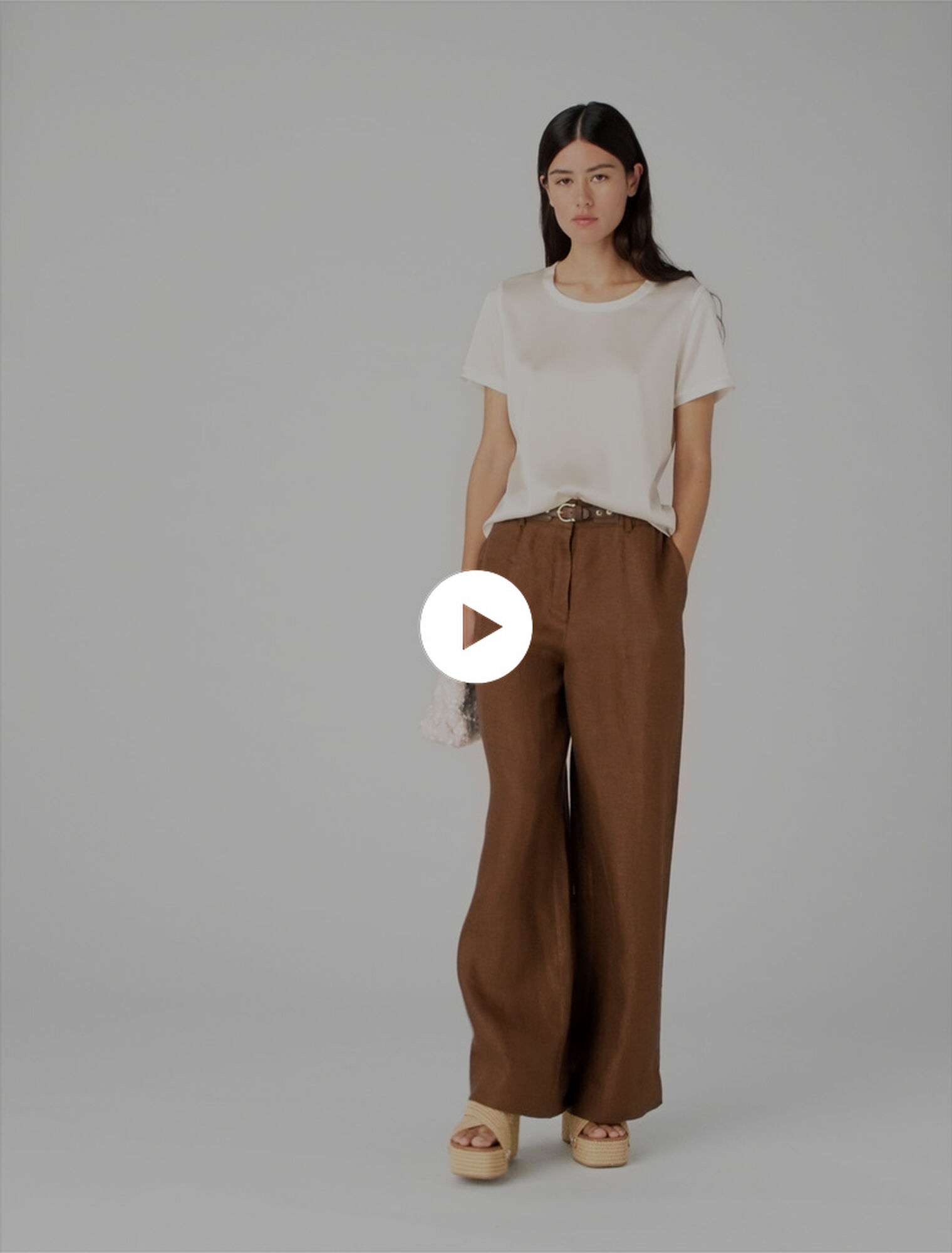 Short-sleeved silk top