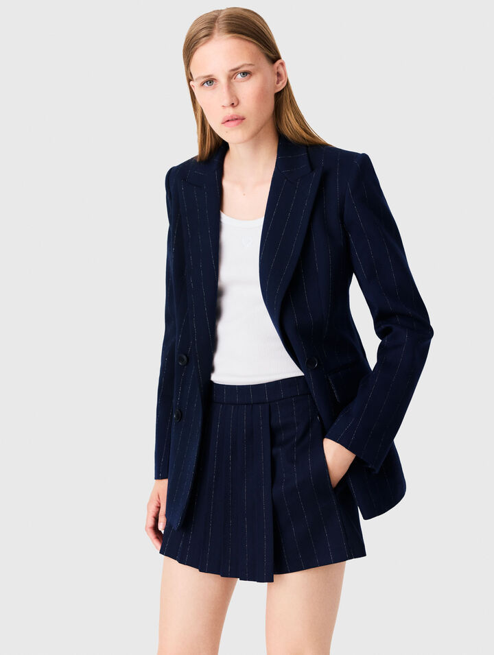 Tailored shorts with lurex