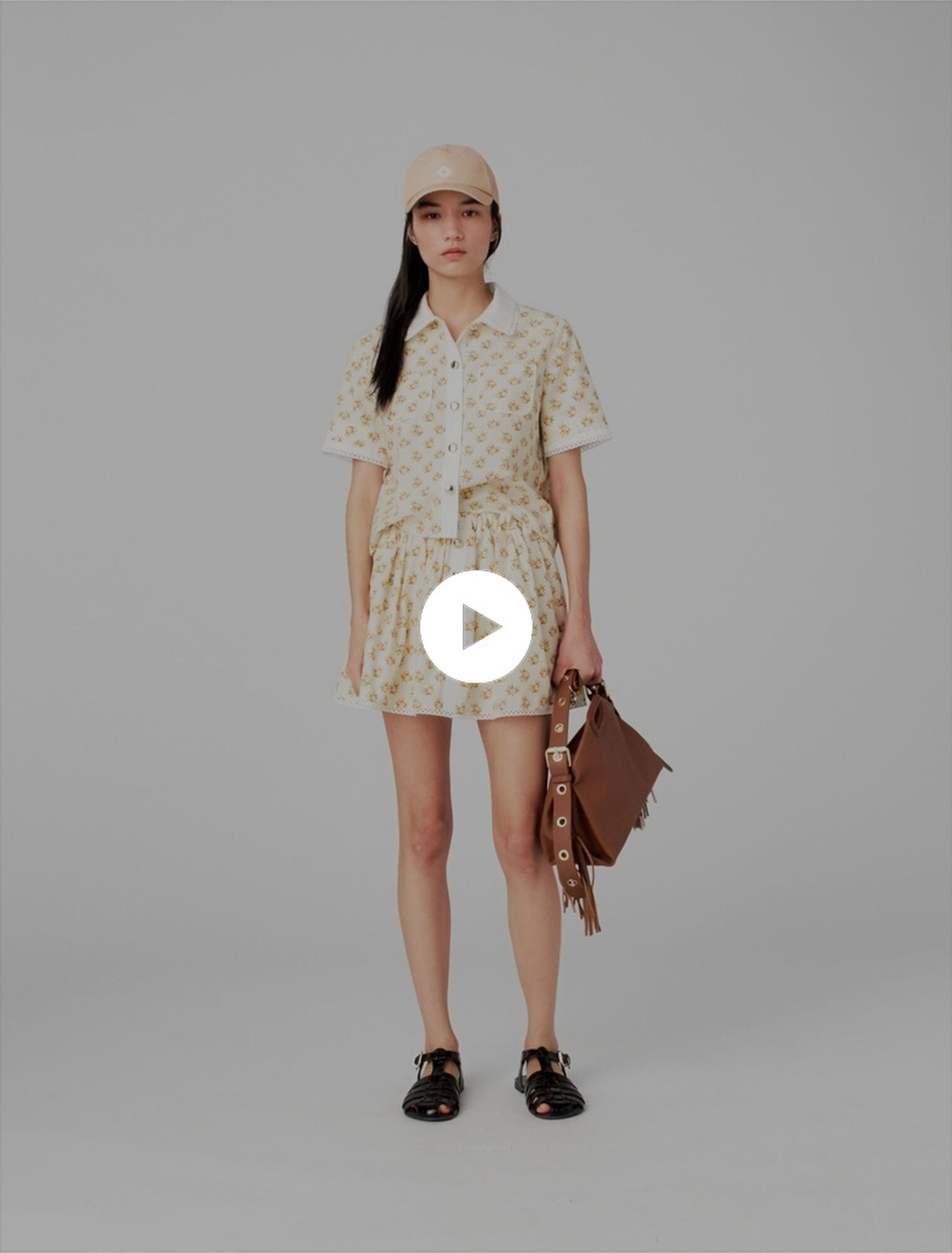 Chemise imprim&eacute;e et galon croquet