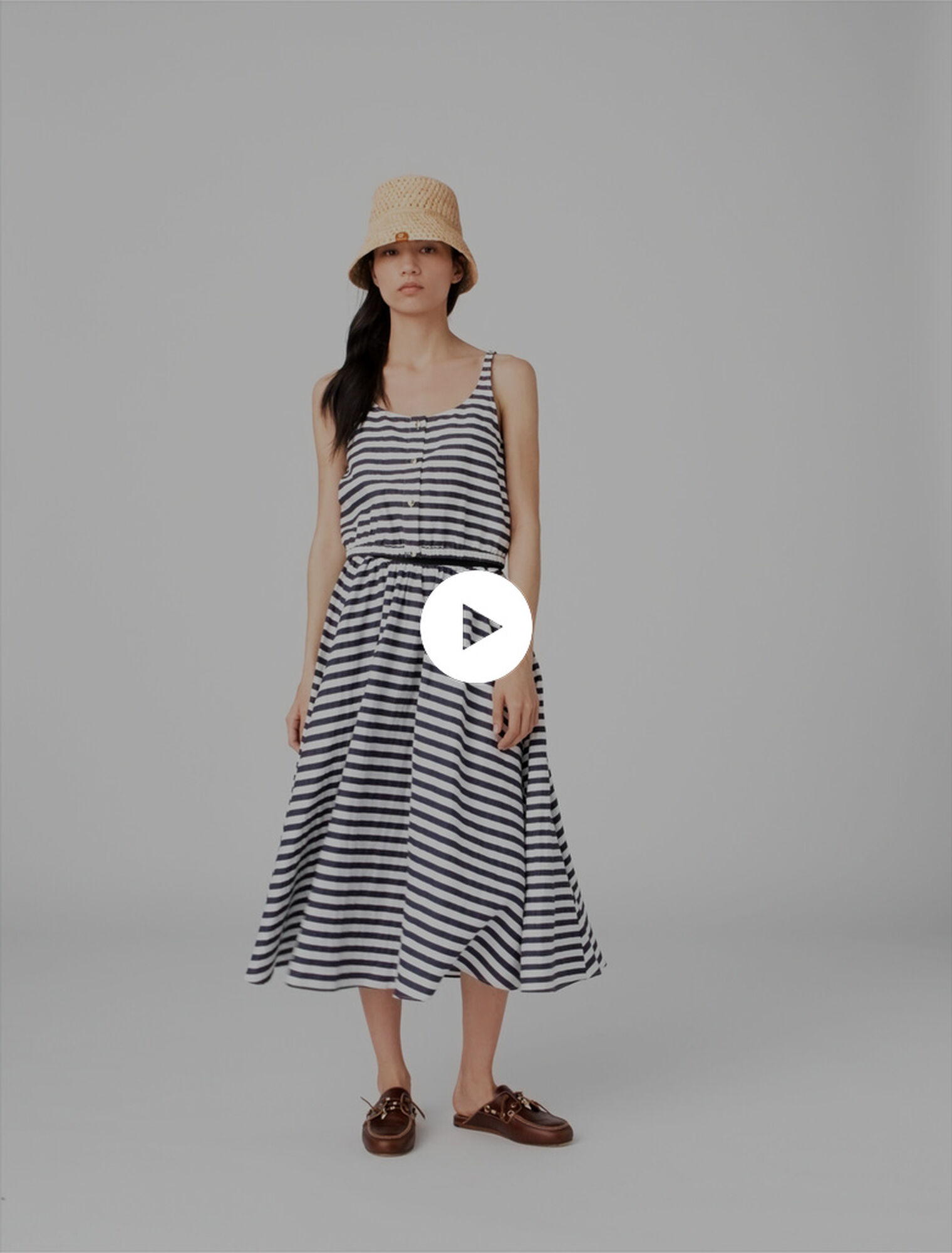 Top en lin m&eacute;lang&eacute;