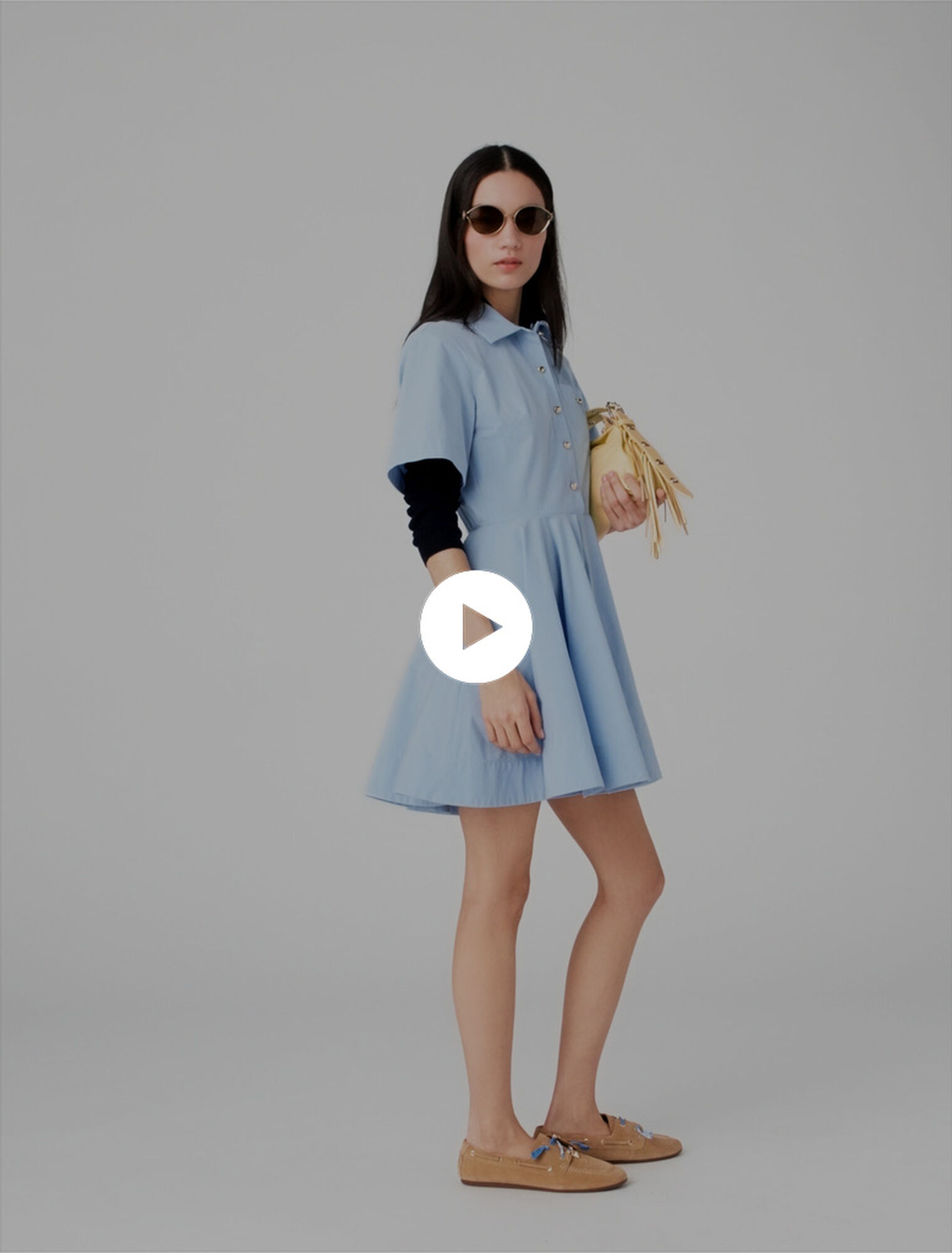 Robe chemise &eacute;vas&eacute;e