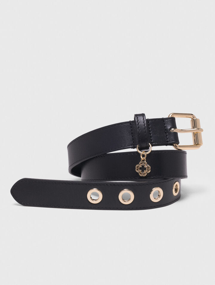 Ceinture en cuir &agrave; boucle Miss M