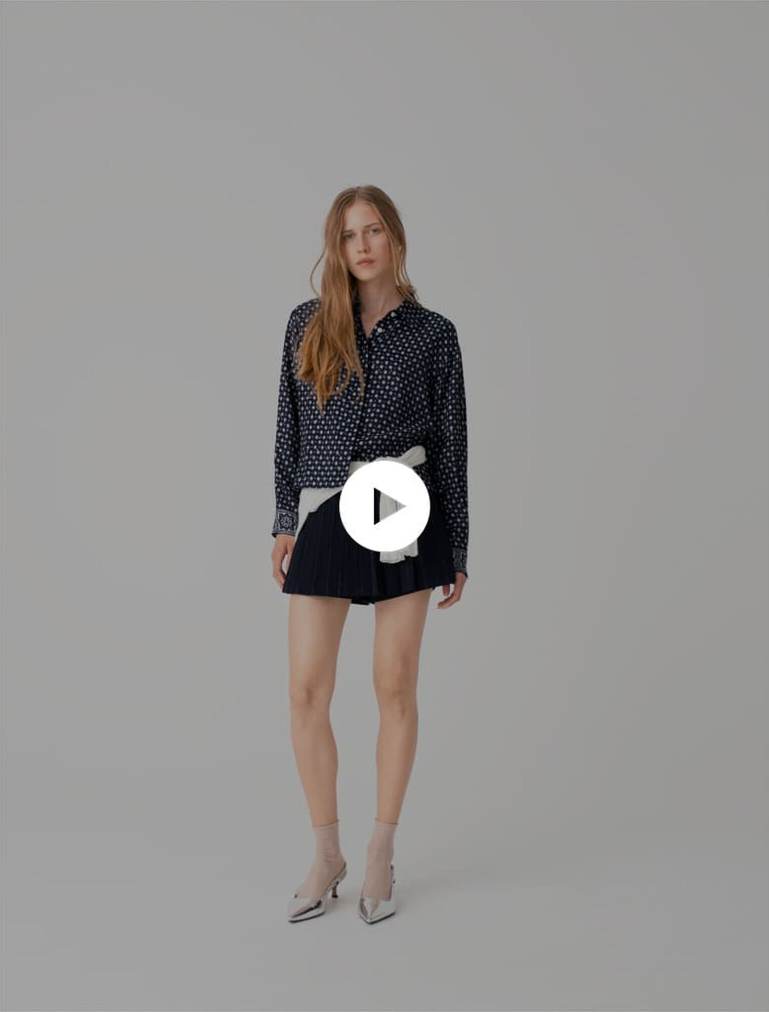 Chemise imprim&eacute;e et strass&eacute;e