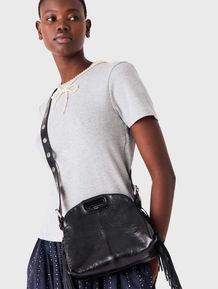 Sac Miss M mini en cuir craquel&eacute;