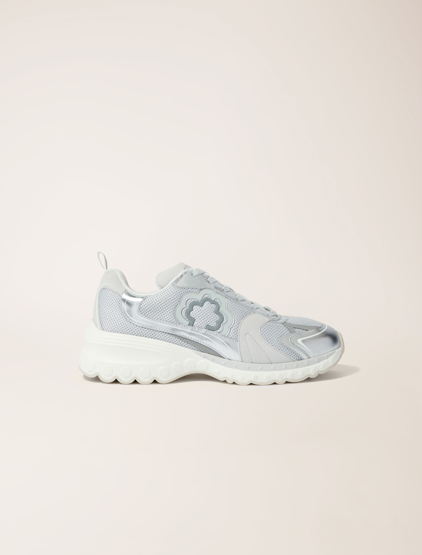 Maje Woman's polyester M Sneakers for Fall/Winter, in color Silver / Grey