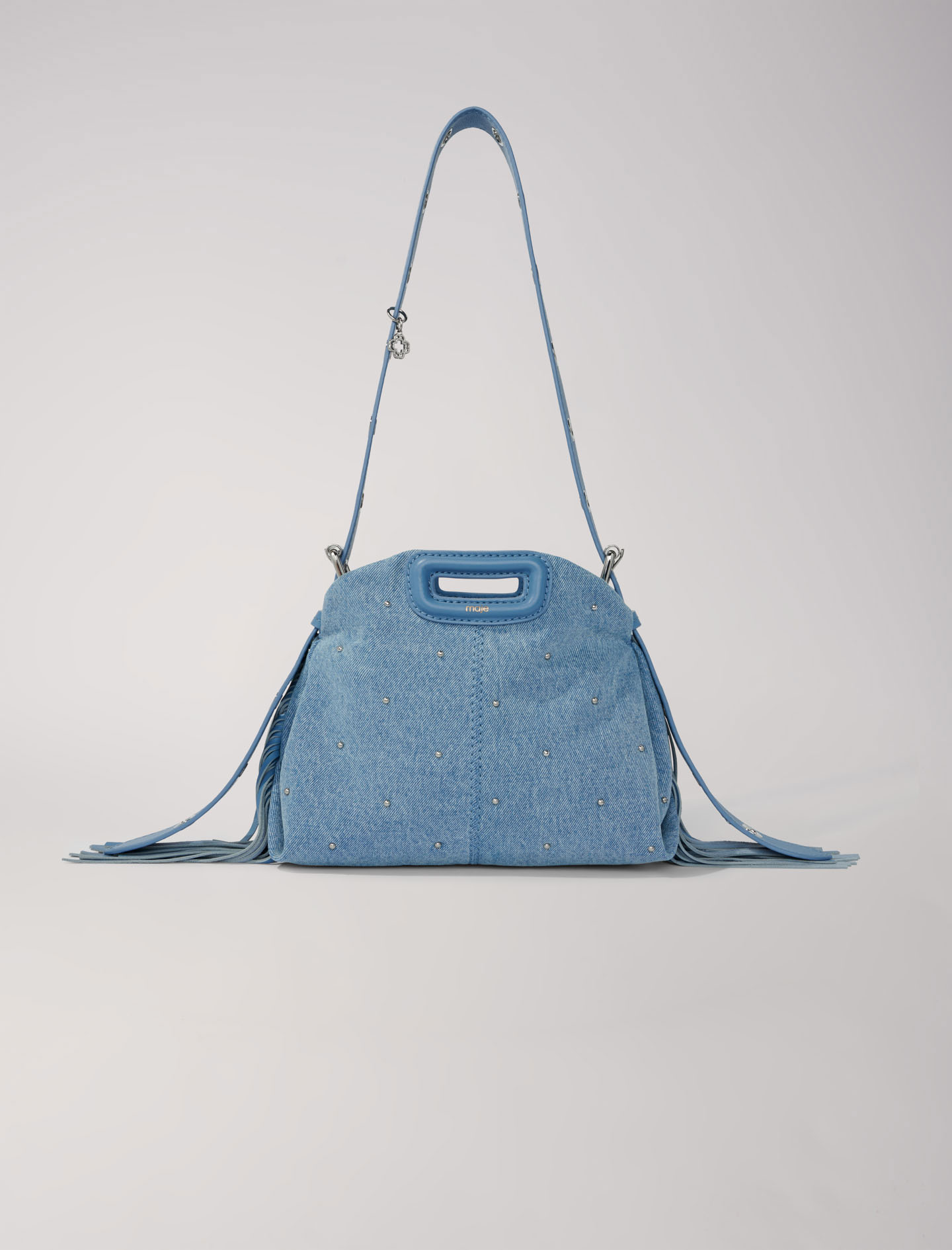 m&m36 Miss M Mini denim bag Blue For Women | Maje