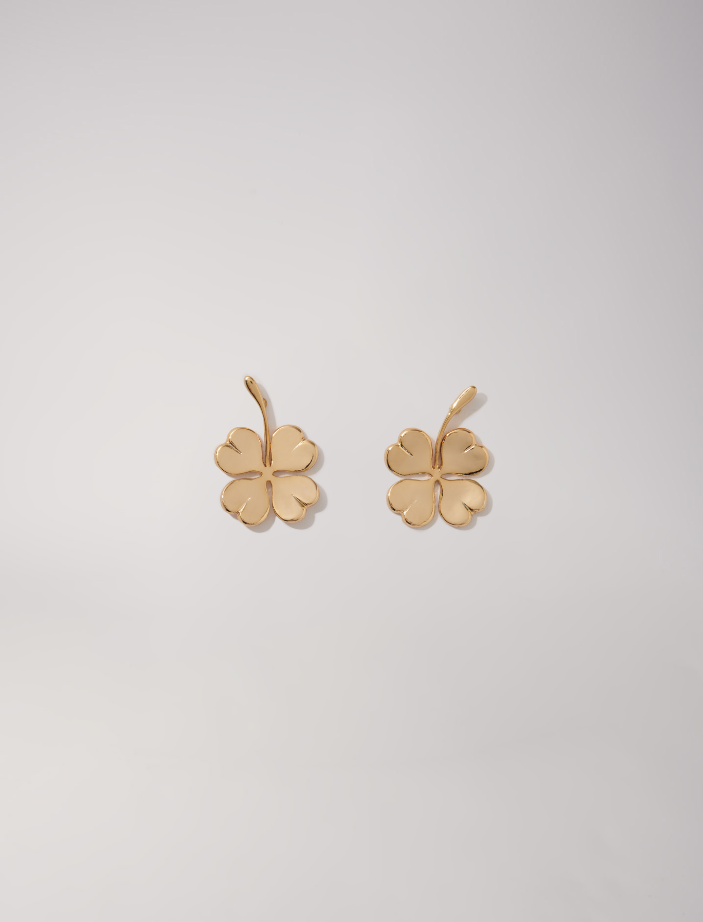 Maje Woman's brass Shamrock earrings for Fall/Winter, in color Gold / Yellow
