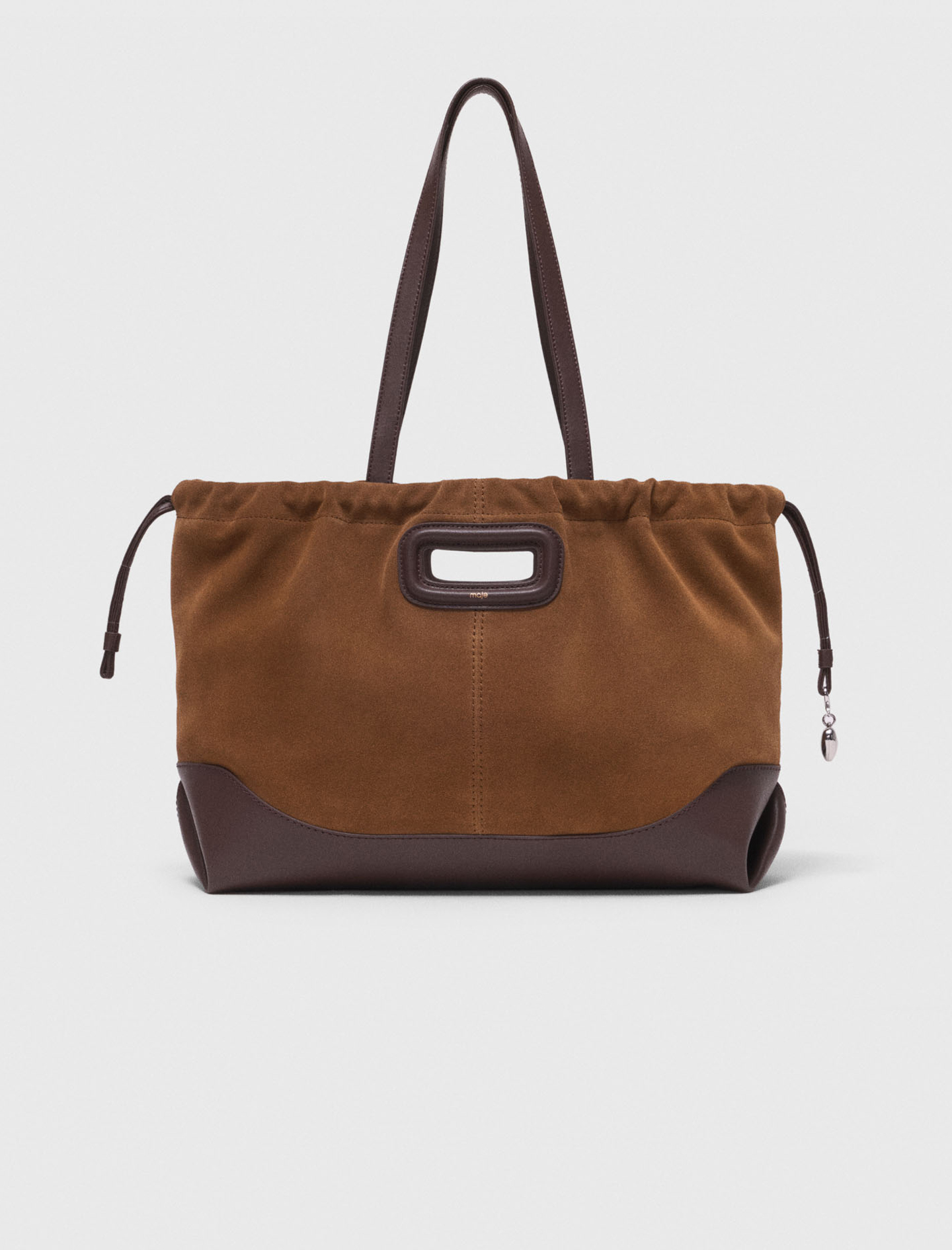 Maje Leather and suede Milpli tote bag