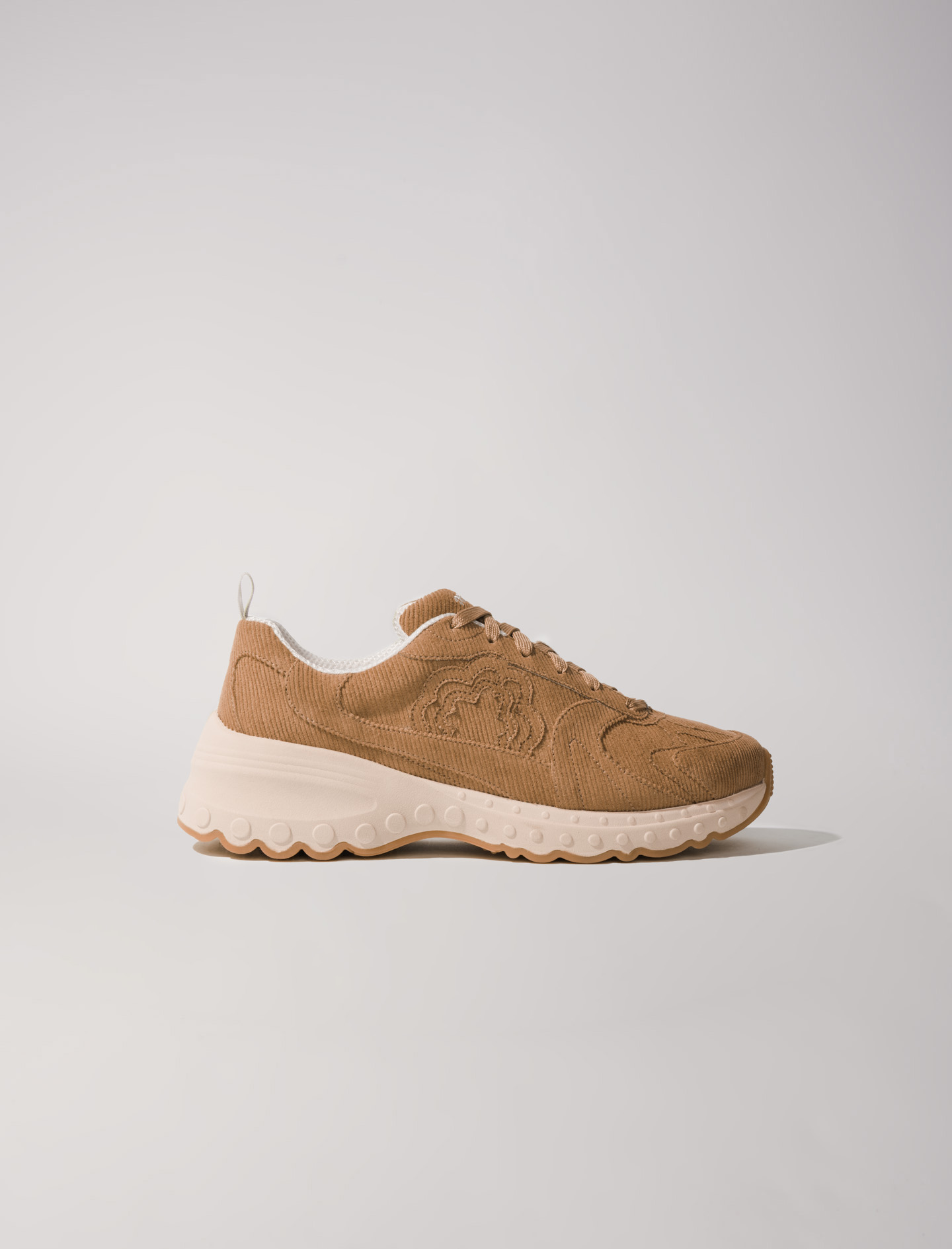 Maje Woman's polyester Corduroy M sneakers for Fall/Winter, in color Beige / Beige