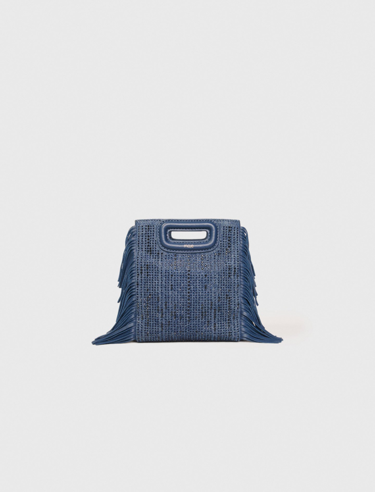 Maje Woman's cotton Rhinestone denim M Mini bag for Spring/Summer, One Size, in color Blue / Blue