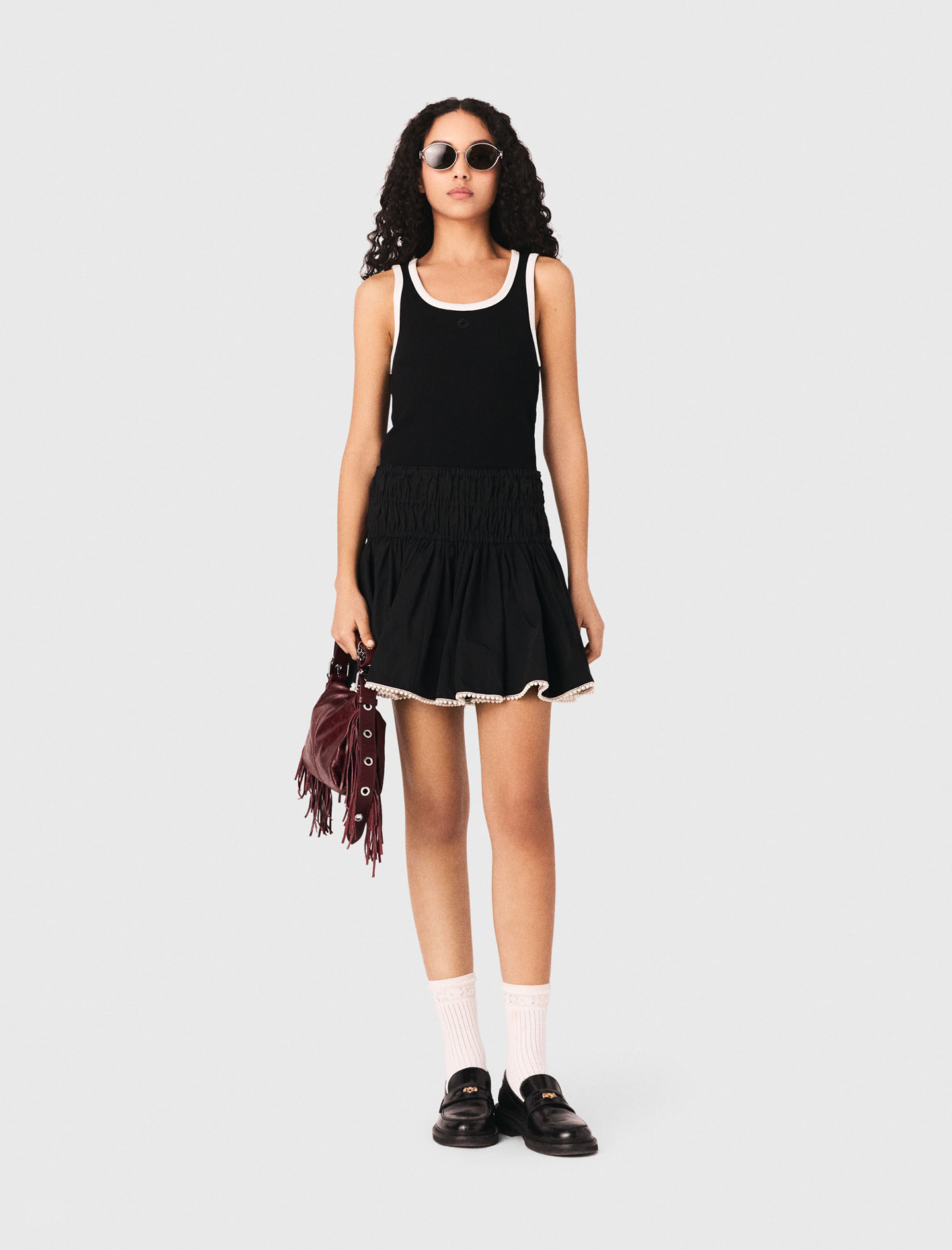 Maje Ribbed vest top