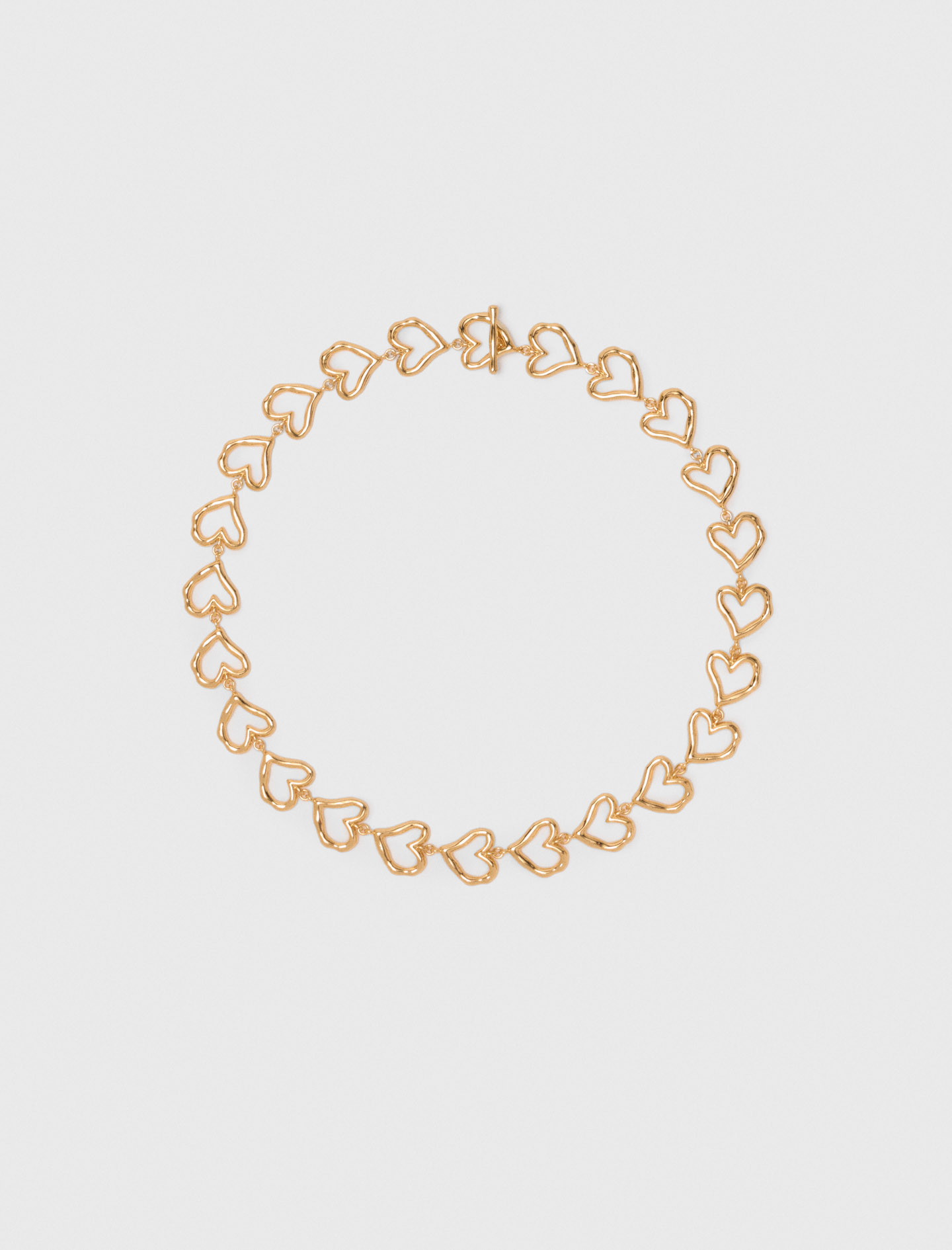 Maje Woman's brass Gold-plated heart necklace for Fall/Winter, in color Light gold /