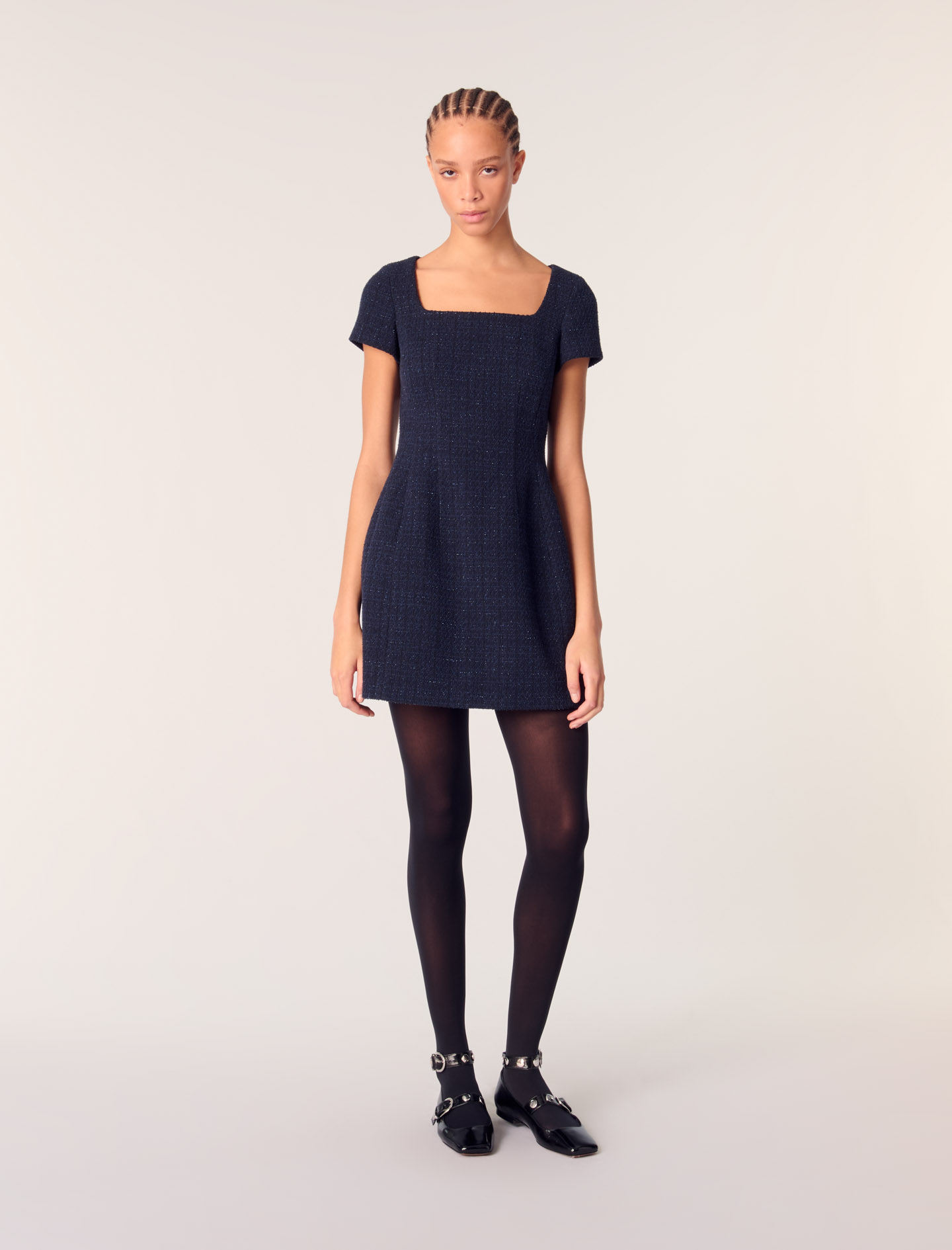 Short tweed dress Blue For Women | Maje