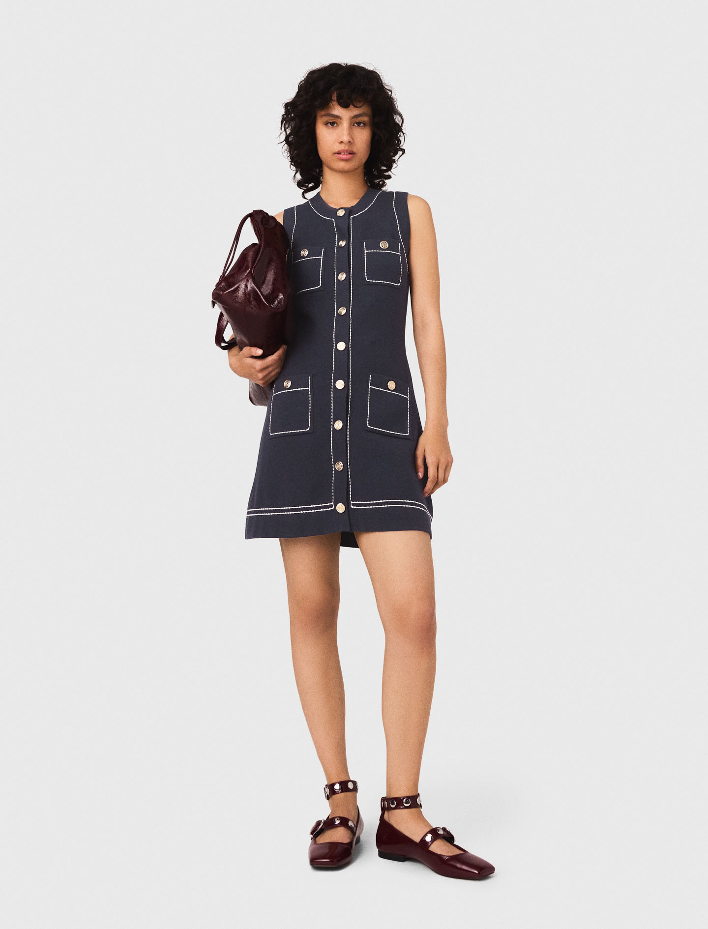 , in stitched knit for Fall/Winter, size Large,