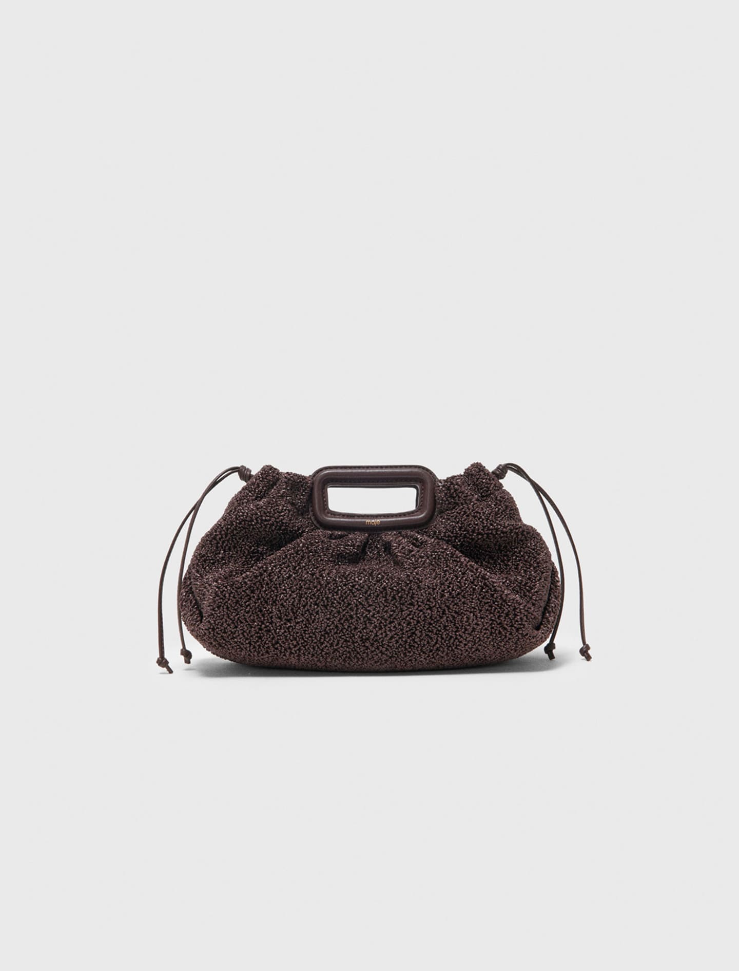 Maje Mipli bouclé effect clutch bag