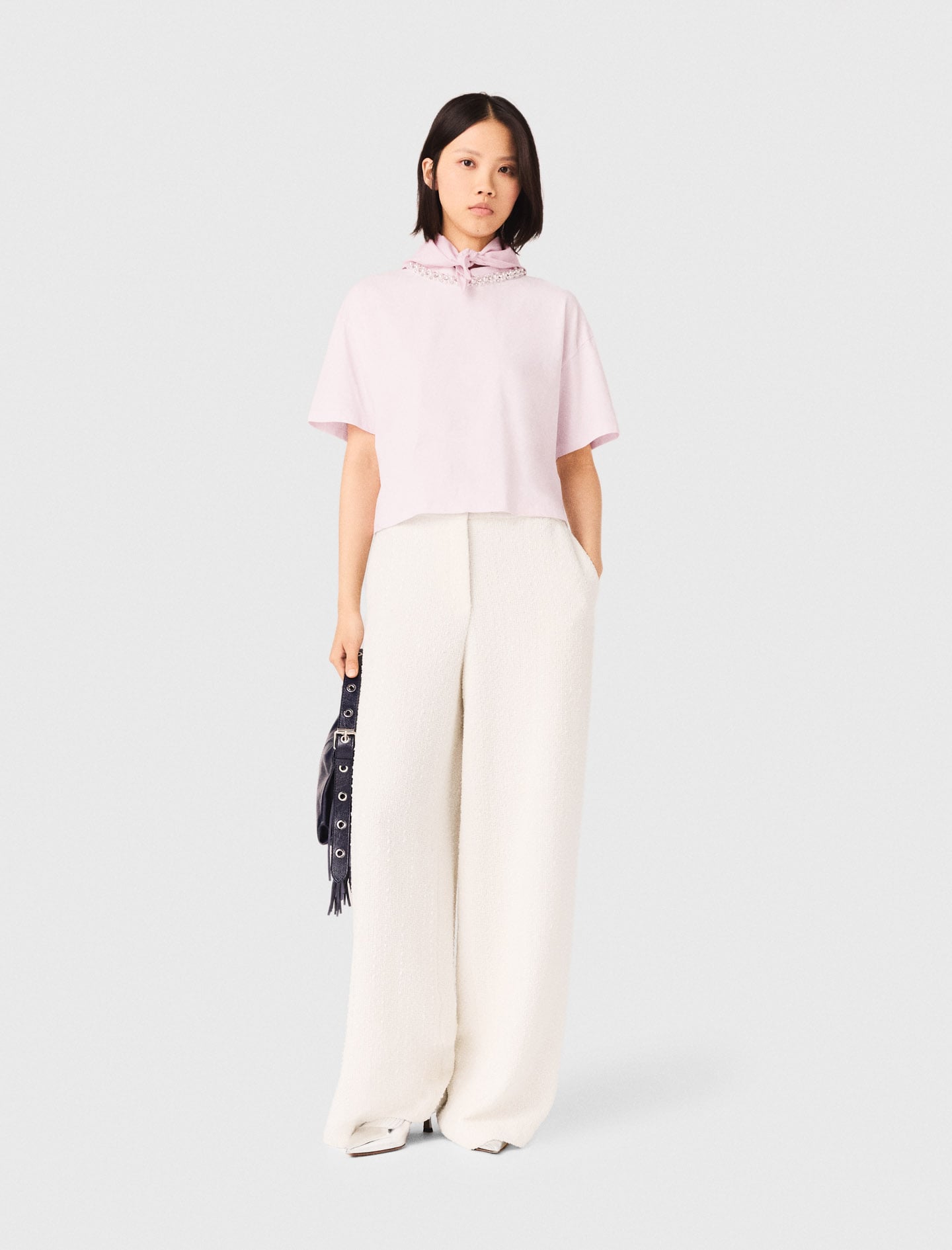 Maje Jewellery neck T-shirt