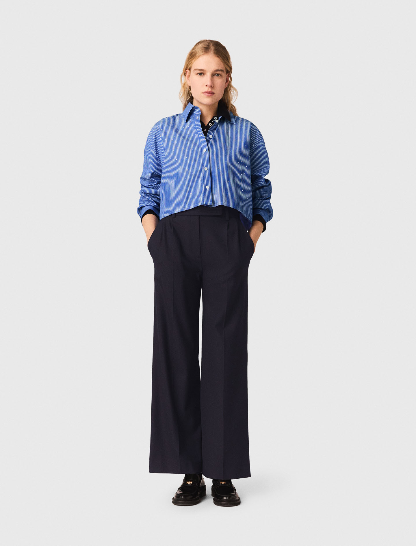 Maje Wide-leg suit trousers