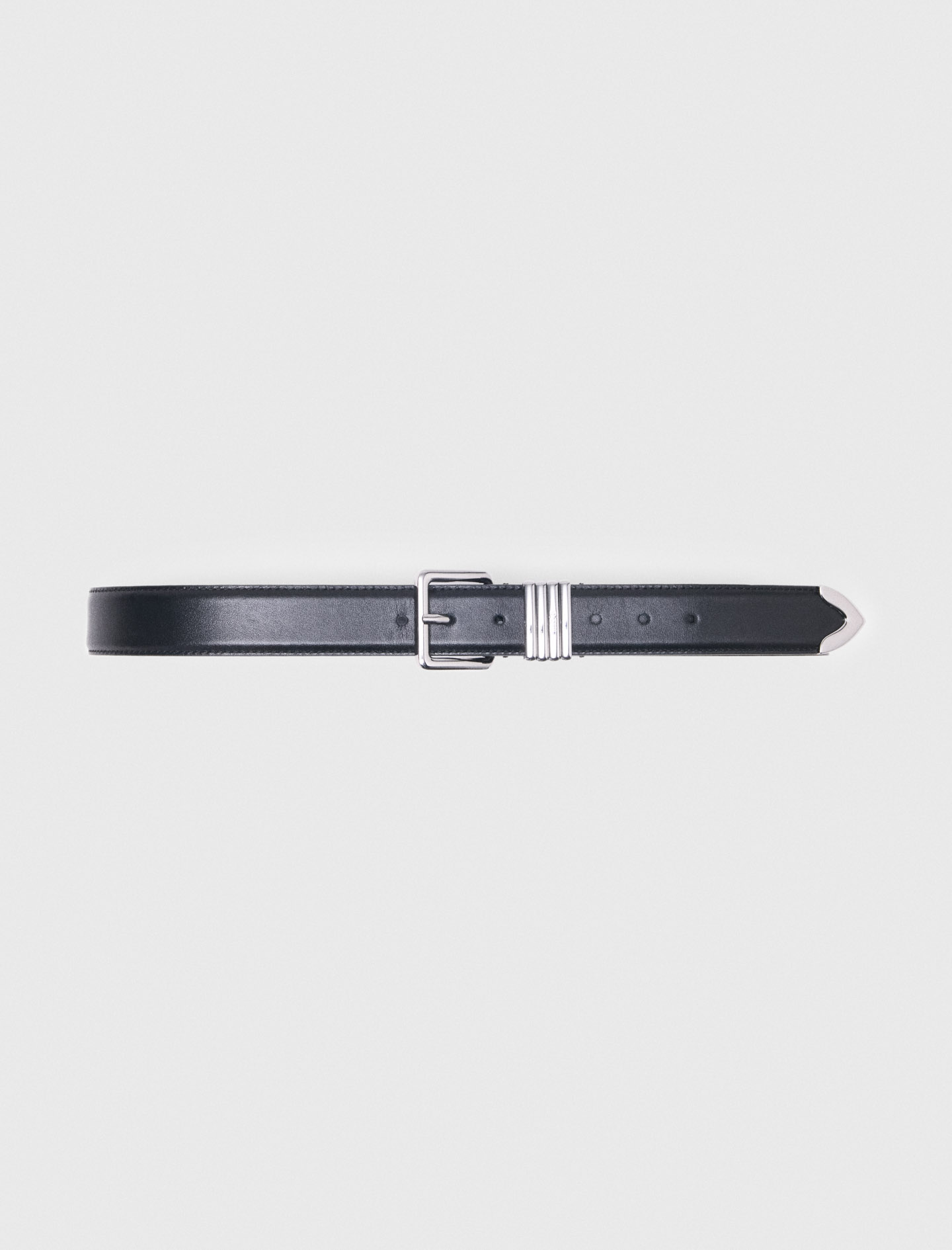 Maje Smooth leather belt