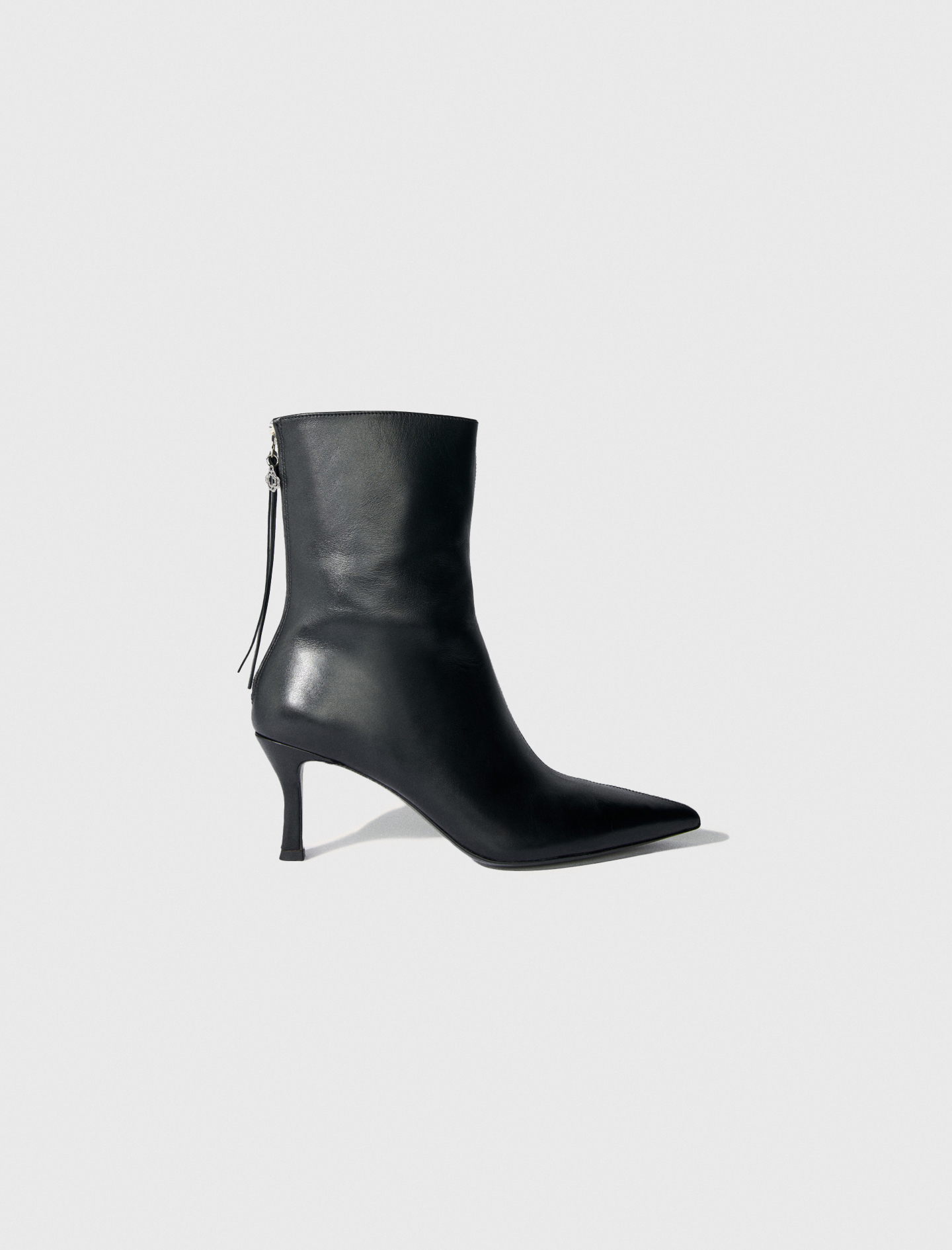 Leather ankle boots Black / Gray For Women | Maje