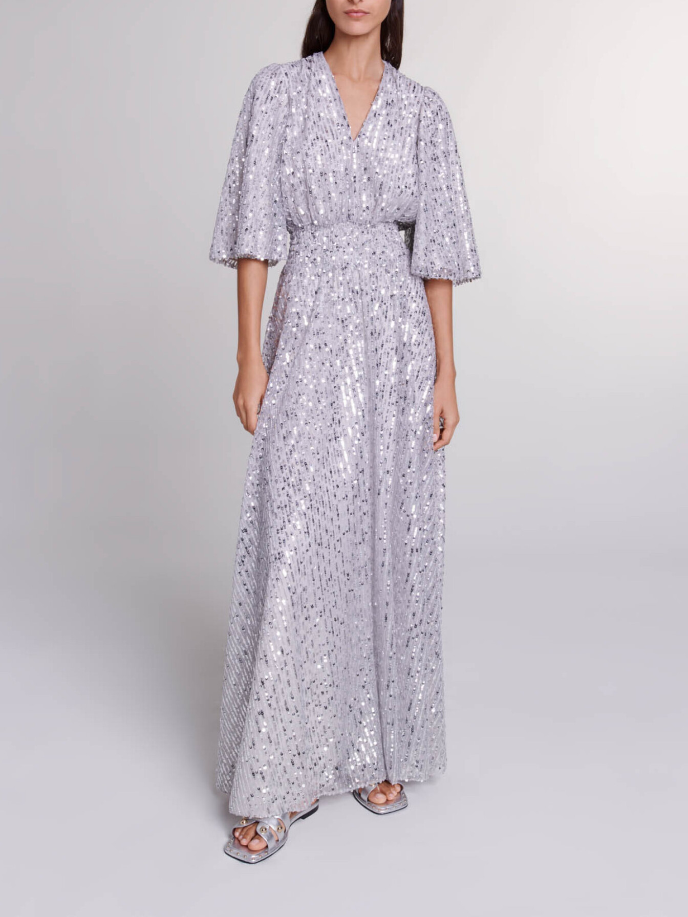 maje sequin maxi dress Sequin maxi dress